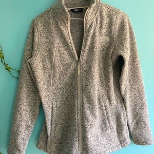 North Face Zip Up Grey Fleece